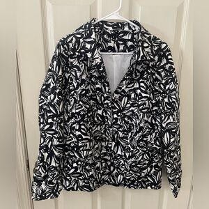 Laura Ashley Snap Closure Blazer with Pockets Medium